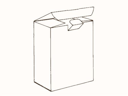 Коробка со склейкой по боковой грани и двумя язычками