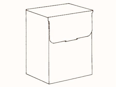 Коробка с удлиненным верхним клапаном