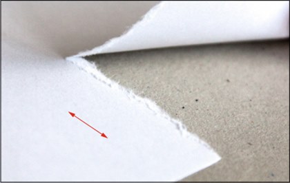 Определение направления волокна бумаги - по разрыву листа - 1