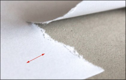 Определение направления волокна бумаги - по разрыву листа - 2