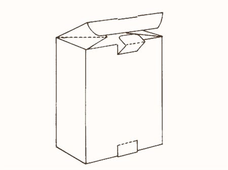 Коробка с верхним и нижним цельнокроеными клапанами