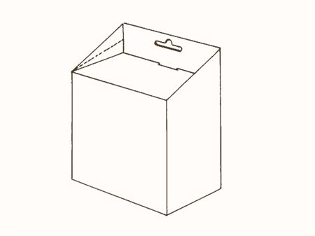 Коробка с двойным замком и панелью для подвешивания