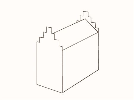 Коробка в форме голландского дома