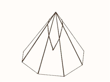 Коробка-пирамидка с семью боковыми гранями