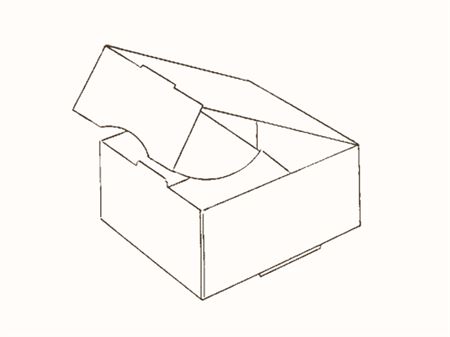 Коробка лоткового типа со сдвоенными боковыми и торцевыми стенками