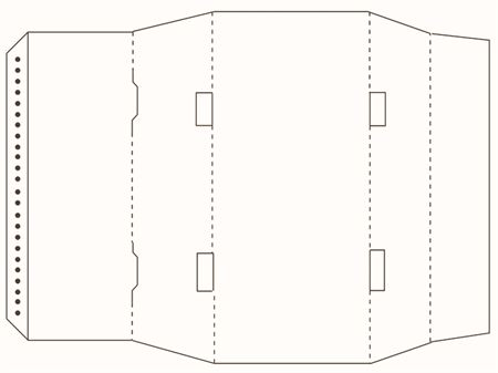 Обечайка для длинного или двухпорционного лотка - склейка - чертеж развертки
