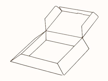 Коробка лоткового типа с объемными наклонными стенками