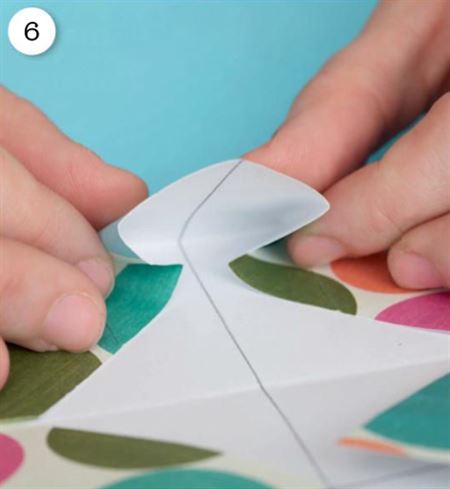 Простой бумажный конверт без клея - этап изготовления -6