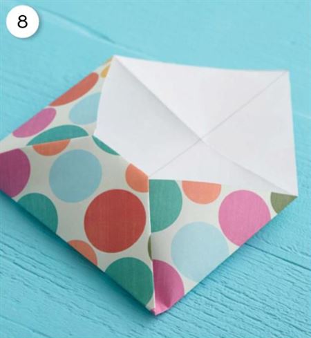 Простой бумажный конверт без клея - своими руками - образец