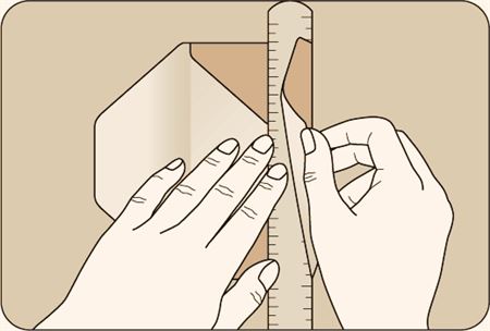 Бумажный конверт по шаблону - этап изготовления - 2