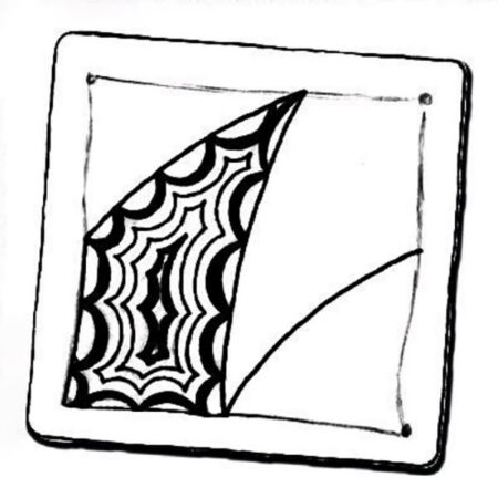 Zentangle - Crescent Moon